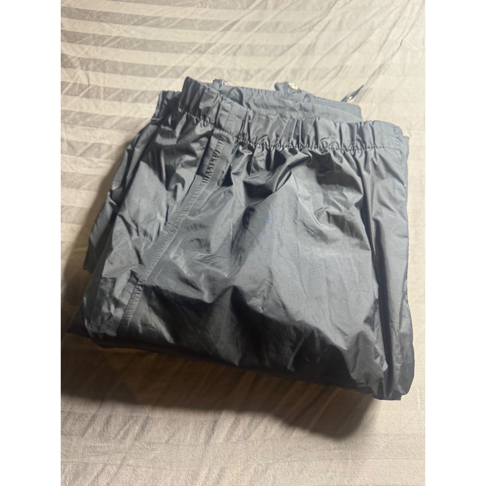 REI Gore-Tex Rain Pants Mens Large Black Waterproof Full Side Zip Hiking Outdoor